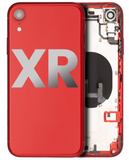 Replacement Back Housing W/ Small Components Pre-Installed Compatible with Apple iPhone XR (Used OEM Pull: Grade B) (Red)