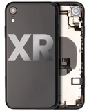 Replacement Back Housing W/ Small Components Pre-Installed Compatible with Apple iPhone XR (Used OEM Pull: Grade C) (Black)