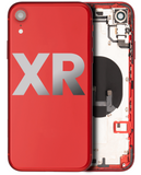 Replacement Back Housing W/ Small Components Pre-Installed Compatible with Apple iPhone XR (Used OEM Pull: Grade C) (Red)