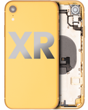 Replacement Back Housing W/ Small Components Pre-Installed Compatible with Apple iPhone XR (Used OEM Pull: Grade C) (Yellow)
