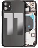 Replacement Back Housing W/ Small Components Pre-Installed Compatible with Apple iPhone 11 (Used OEM Pull: Grade A) (Black)