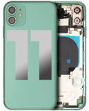 Replacement Back Housing W/ Small Components Pre-Installed Compatible with Apple iPhone 11 (Used OEM Pull: Grade B) (Green)