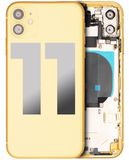 Replacement Back Housing W/ Small Components Pre-Installed Compatible with Apple iPhone 11 (Used OEM Pull: Grade B) (Yellow)