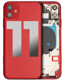 Replacement Back Housing W/ Small Components Pre-Installed Compatible with Apple iPhone 11 (Used OEM Pull: Grade B) (Red)
