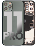 Replacement Back Housing W/ Small Components Pre-Installed Compatible with Apple iPhone 11 Pro (Used OEM Pull: Grade A) (Matte Midnight Green)