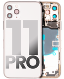 Replacement Back Housing W/ Small Components Pre-Installed Compatible with Apple iPhone 11 Pro (Used OEM Pull: Grade B) (Silver)