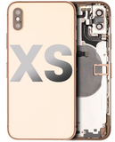 Replacement Back Housing W/ Small Components Pre-Installed Compatible with Apple iPhone XS (Used OEM Pull: Grade B) (Gold)