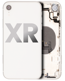 Replacement Back Housing W/ Small Components Pre-Installed Compatible with Apple iPhone XR (Used OEM Pull: Grade C) (White)
