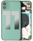 Replacement Back Housing W/ Small Components Pre-Installed Compatible with Apple iPhone 11 (Used OEM Pull: Grade C) (Green)