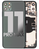 Replacement Back Housing W/ Small Components Pre-Installed Compatible with Apple iPhone 11 Pro Max (Used OEM Pull: Grade A) (Midnight Green)