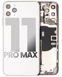 Replacement Back Housing W/ Small Components Pre-Installed Compatible with Apple iPhone 11 Pro Max (Used OEM Pull: Grade B) (Silver)