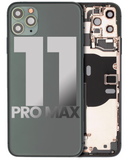 Replacement Back Housing W/ Small Components Pre-Installed Compatible with Apple iPhone 11 Pro Max (Used OEM Pull: Grade B) (Midnight Green)