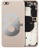 Replacement Back Housing W/ Small Components Pre-Installed Compatible with Apple iPhone 8 Plus (Used OEM Pull: Grade B) (Gold)