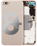 Replacement Back Housing W/ Small Components Pre-Installed Compatible with Apple iPhone 8 Plus (Used OEM Pull: Grade C) (Gold)