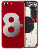 Replacement Back Housing W/ Small Components Pre-Installed Compatible with Apple iPhone 8 Plus (Used OEM Pull: Grade C) (Red)
