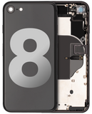 Replacement Back Housing W/ Small Components Pre-Installed Compatible with Apple iPhone 8 (Used OEM Pull: Grade C) (Space Gray)