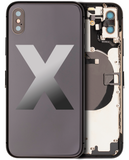 Replacement Back Housing W/ Small Components Pre-Installed Compatible with Apple iPhone X (Used OEM Pull: Grade A) (Space Gray)