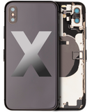 Replacement Back Housing W/ Small Components Pre-Installed Compatible with Apple iPhone X (Used OEM Pull: Grade C) (Space Gray)