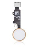 Replacement Home Button With Flex Compatible with Apple iPhone 7 / 7 Plus / 8 / 8 Plus / SE (2020) / SE (2022) (Gold) (Warning: For Cosmetic Use Only)