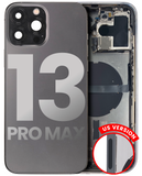 Replacement Back Housing W/ Small Parts Compatible with Apple iPhone 13 Pro Max (US Version) (Used OEM Pull: Grade A) (Graphite)