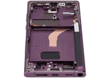 Replacement OLED Assembly With Frame Compatible with Samsung Galaxy S22 Ultra 5G (US & International Version) (Refurbished) (Burgundy)