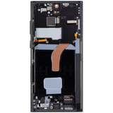 Replacement OLED Assembly With Frame Compatible with Samsung Galaxy S22 Ultra 5G (Service Pack) (Graphite / Sky Blue / Red)