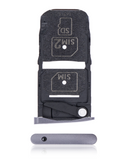 Replacement Sim Card Tray Compatible with Motorola Moto Z Force Droid (XT1650-02 / 2016) (Black)