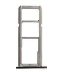 Replacement Dual Sim Card Tray Compatible with Motorola Moto G6 Play / G6 Forge (XT1922 / 2018) (Silver)