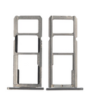 Replacement Dual Sim Card Tray Compatible with Motorola Moto G6 Play / G6 Forge (XT1922 / 2018) (Silver)