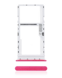 Replacement Dual Sim Card Tray Compatible with Motorola Moto G20 (XT2128 / 2021) (Flamingo Pink)