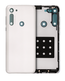 Replacement Back cover Glass Compatible with Motorola Moto G8 (XT2045-1 / 2020) (White Prism)