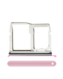Replacement Sim Card Tray Compatible with LG Stylo 5 (Genuine OEM) (Rose)