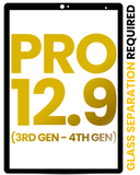 Replacement Front Glass Compatible with Apple iPad Pro 12.9" 3rd Gen (2018) / 4th Gen (2020) (All Colors) (Glass Separation Required)