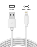 Replacement USB-A to Lightning Cable (3ft.) Compatible with Apple iPhone / iPad (OEM Grade A/B) (Bulk Packaging) (10 Pack)