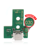 Replacement Micro USB Charging Port Board With 12-Pin Flex Cable Compatible with Sony (Game Console Parts) PlayStation 4 Controllers (Version 3: JDS-030)
