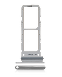 Replacement Dual Sim Card Tray Compatible with Samsung Galaxy Note 10 (Aura Glow / Silver)