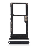 Replacement Dual Sim Card Tray Compatible with Motorola Moto G Power (XT2041-4 / 2020) (Smoke Black)
