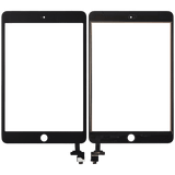 Replacement Digitizer With IC Chip Compatible with Apple iPad Mini 3 (No Home Button Installed) (Aftermarket Pro: XO7) (Black)