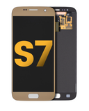 Replacement OLED Assembly Without Frame Compatible with Samsung Galaxy S7 (Refurbished) (Gold Platinum)