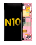 Replacement OLED Assembly With Frame Compatible with Samsung Galaxy Note 10 (Refurbished) (Aura Pink)