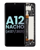 Replacement LCD Assembly With Frame Compatible with Samsung Galaxy A12 Nacho (A127 / 2021) (Service Pack) (Black)