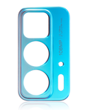 Replacement Back Camera Lens Bracket Compatible with Motorola Edge 20 Pro (XT2153-1 / 2021) (Blue Vegan Leather)
