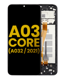 Replacement LCD Assembly With Frame Compatible with Samsung Galaxy A03 Core (A032 / 2021) (Refurbished) (Black)