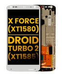 Replacement LCD Assembly With Frame Compatible with Motorola Moto X Force (XT1580 / 2015) / Droid Turbo 2 (XT1585 / 2015) (Refurbished) (White)