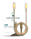Replacement 6 ft Non-MFI USB Type C To Lightning Cable (AmpSentrix) (Infinity) (Gold) Compatible with Ampsentrix
