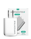 2 Plug - 20W USB Type C And USB Type A Wall Power Adapter (AmpSentrix) Compatible with Ampsentrix