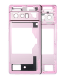 Replacement Mid-Frame Housing Compatible with Google Pixel 6 Pro (Rose Quartz)