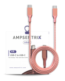 Replacement 6 ft USB Type C To USB Type C Cable (AmpSentrix) (Infinity) (Pink) Compatible with Ampsentrix