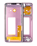 Replacement Mid-Frame Housing Compatible with Samsung Galaxy S9 (With SmallParts) (Lilac Purple Frame)