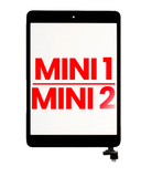 Replacement Digitizer With IC Chip & Home Button Pre-Installed Compatible with Apple iPad Mini 1 / iPad Mini 2 (Aftermarket Plus) (Black)